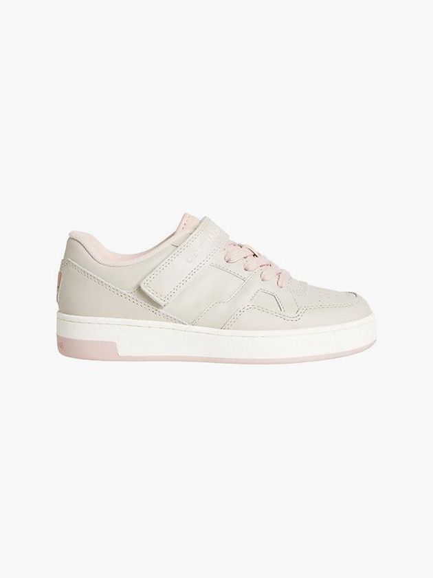 Calvin Klein USA Leather Womens Sneakers Beige 7035291-EA